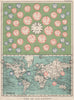 TIME OF ALL NATIONS. predates UTC/standard hourly time zones.  JOHNSTON 1900 map