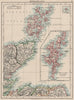 MORAY FIRTH. Caithness Elgin Shetlands Orkneys. Scotland. JOHNSTON 1900 map