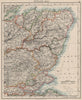 SCOTLAND EAST. Grampian Tayside Fife Firth of Forth Aberdeen.JOHNSTON 1900 map