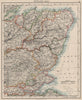 SCOTLAND EAST. Grampian Tayside Fife Firth of Forth Aberdeen.JOHNSTON 1900 map