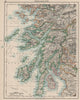 ARGYLLSHIRE. South West Scotland. Bute Arran Dumbarton.  JOHNSTON 1900 old map