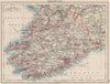 MUNSTER.  Clare Cork Kerry Limerick Waterford &c.SW Ireland. JOHNSTON 1900 map