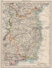 LEINSTER. Meath Dublin Longford Wexford Wicklow.  SE Ireland.  JOHNSTON 1900 map