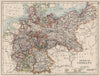 EMPIRE OF GERMANY. States. Prussia Bavaria Alsace Lorraine.  JOHNSTON 1900 map