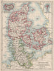 DENMARK SLESVIG-HOLSTEN. Prussian Schleswig-Holstein. JOHNSTON 1900 old map