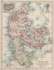 DENMARK SLESVIG-HOLSTEN. Prussian Schleswig-Holstein. JOHNSTON 1900 old map