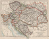 AUSTRO-HUNGARIAN MONARCHY. Dalmatia Slavonia Siebenburgen &c.  JOHNSTON 1900 map
