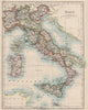 ITALY. Showing states/territorial divisions. JOHNSTON 1900 old antique map