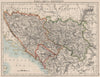 BOSNIA SERVIA MONTENEGRO. Balkans Serbia Croatia Herzegovina.JOHNSTON 1900 map