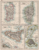 MEDITERRANEAN ISLANDS. Sardinia Corsica Venice Sicily Venezia. JOHNSTON 1900 map