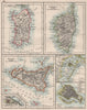 MEDITERRANEAN ISLANDS. Sardinia Corsica Venice Sicily Venezia. JOHNSTON 1900 map