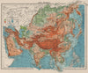 ASIA PHYSICAL. Relief Mountain heights Ocean depths Rivers. JOHNSTON 1900 map