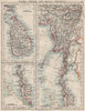 BURMA CEYLON SIAM MALAY PENINSULA. Assam Singapore Thailand 1900 old map