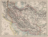 PERSIA. Showing provinces. Iran. Persian Gulf. Bushire.  JOHNSTON 1900 old map
