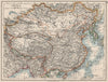 CHINESE EMPIRE. China East Asia Tibet Mongolia East Turkestan Korea 1900 map