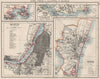 BRITISH INDIA CITIES.Calcutta & Madras plans. Also Aden/Perim.JOHNSTON 1900 map