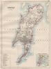 BOMBAY ISLAND. City connected by Zion causeway. Mumbai. JOHNSTON 1900 old map