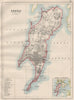BOMBAY ISLAND. City connected by Zion causeway. Mumbai. JOHNSTON 1900 old map