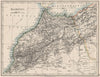 MOROCCO. Showing Atlas mountains rivers towns. Marrakech. JOHNSTON 1900 map