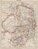 RHODESIA. Goldfields (yellow). Zambesia. Zambia Malawi Zimbabwe 1900 map
