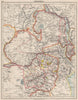RHODESIA. Goldfields (yellow). Zambesia. Zambia Malawi Zimbabwe 1900 map
