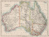 AUSTRALIA. States. Showing Northern Territory within SA. JOHNSTON 1900 old map