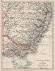 NEW SOUTH WALES & VICTORIA. Shows railways telegraph cables. Australia 1900 map