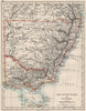 NEW SOUTH WALES & VICTORIA. Shows railways telegraph cables. Australia 1900 map