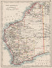 WEST AUSTRALIA. Goldfields Explorers route Giles Forrest Warburton Roe 1900 map
