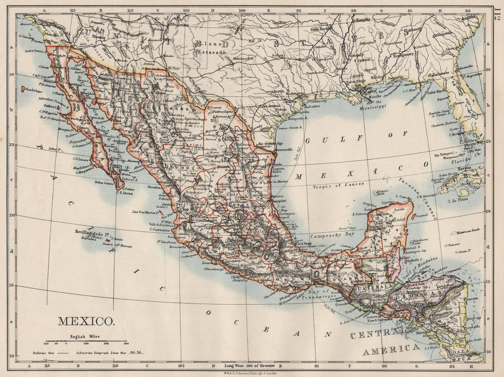 MEXICO. Greater Central America Republic-1895 Amapala treaty. JOHNSTON 1900
