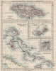 CARIBBEAN/ATLANTIC ISLANDS.Jamaica Bermuda Bahamas Trinidad.  JOHNSTON 1900 map