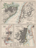 CANADIAN CITIES.Quebec Montreal Montréal Niagara Falls plans.  JOHNSTON 1900 map