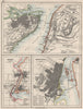 CANADIAN CITIES.Quebec Montreal Montréal Niagara Falls plans.  JOHNSTON 1900 map