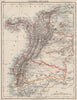 ANDEAN STATES. Colombia Ecuador Panama. States. South America. JOHNSTON 1900 map