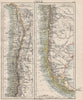 CHILE. Patagonia Cape Horn Tierra del Fuego. Steamship routes. JOHNSTON 1900 map