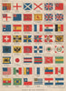 NATIONAL FLAGS. Ensigns, Royal & Imperial Standards.  JOHNSTON 1903 old print