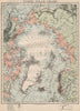 NORTH POLAR CHART. Shows explorers' routes. Nansen 1895. JOHNSTON 1903 old map
