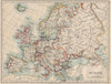 EUROPE POLITICAL. Austria-Hungary. United Sweden & Norway. JOHNSTON 1903 map