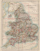 ENGLAND AND WALES. Counties. Westmorland. Telegraph cables.  JOHNSTON 1903 map