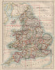 ENGLAND AND WALES. Counties. Westmorland. Telegraph cables.  JOHNSTON 1903 map
