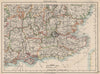 SOUTH EAST ENGLAND. Home counties. Thames valley & estuary.  JOHNSTON 1903 map
