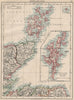 MORAY FIRTH. Caithness Elgin Shetlands Orkneys. Scotland. JOHNSTON 1903 map