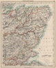 SCOTLAND EAST. Grampian Tayside Fife Firth of Forth Aberdeen.JOHNSTON 1903 map