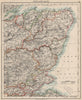 SCOTLAND EAST. Grampian Tayside Fife Firth of Forth Aberdeen.JOHNSTON 1903 map