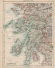 ARGYLLSHIRE. South West Scotland. Bute Arran Dumbarton.  JOHNSTON 1903 old map