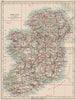 IRELAND. Showing counties. Undersea telegraph cables.  JOHNSTON 1903 old map