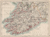 MUNSTER.  Clare Cork Kerry Limerick Waterford &c.SW Ireland. JOHNSTON 1903 map