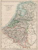 BENELUX.Netherlands Belgium Luxemburg. Holland.  JOHNSTON 1903 old antique map