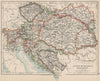 AUSTRO-HUNGARIAN MONARCHY. Dalmatia Slavonia Siebenburgen &c.  JOHNSTON 1903 map