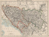 BOSNIA SERVIA MONTENEGRO. Balkans Serbia Croatia Herzegovina.JOHNSTON 1903 map